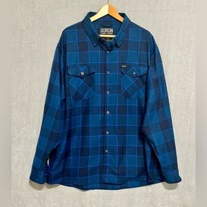 DIXXON / Snap-On Limited Edition Men's Blue Green Black Plaid Flannel Shirt